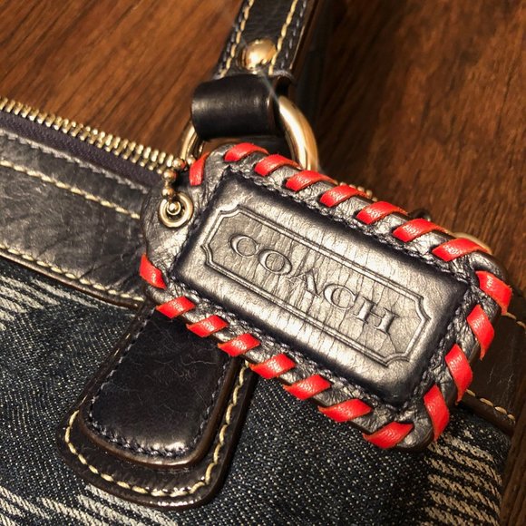 Authentic COACH blue denim bag and wallet set purse - Picture 8 of 11